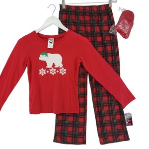 Mad Dog NWT 3pc Pajama Set Top Pant Socks Size Kids Large (10-12)